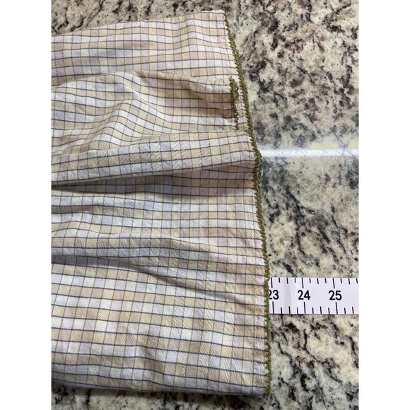 Old Navy Womens Smocked Peasant Top XL Beige Plaid Ruffled Sleeves Y2K Boho - Picture 5 of 5